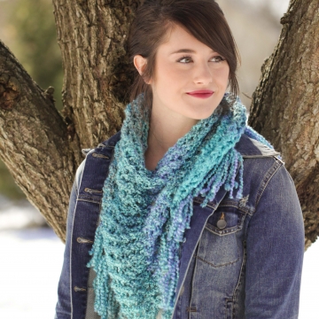 Loom Knit Triangle Scarf