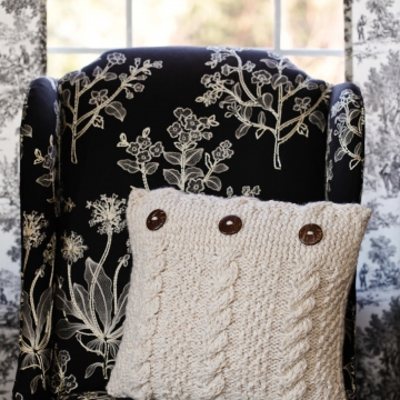Loom Knit Cable Pillow