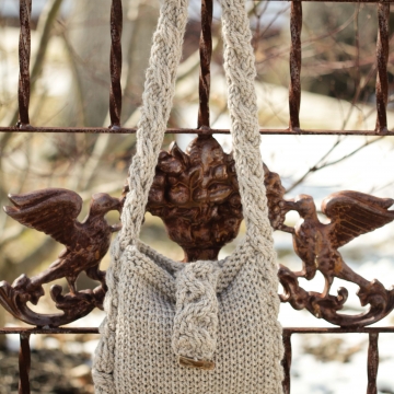 Loom Knit Cable Purse