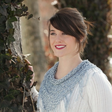 Loom Knit Chain Mail Accent Scarf