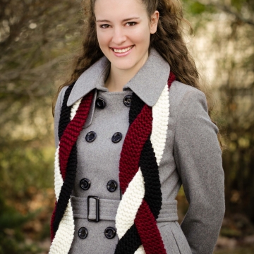 Loom Knit Braided Scarf Loom Knit Braided Scarf