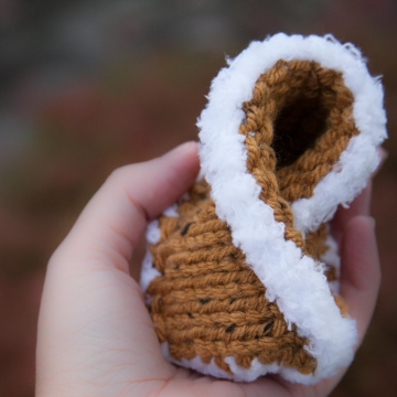 Loom Knit Baby Mocassin Pattern, Baby Shoe Pattern