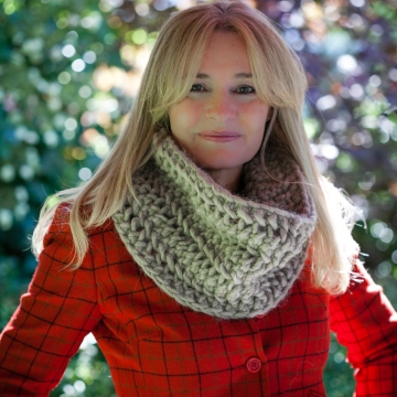 Loom Knit Cowl Pattern, Chunky Lace Cowl Pattern
