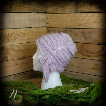 Loom Knit Cloche Hat PATTERN, Side Tie Bow, Vintage, Feminine, Dressy, Hat PDF PATTERN Loom Knit Cloche Hat PATTERN, Side Tie Bow, Vintage, Feminine, Dressy, Hat PDF PATTERN