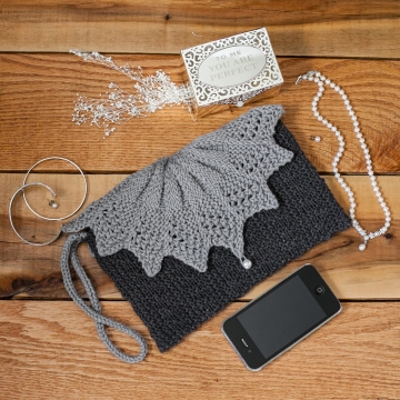 Loom Knit Clutch, Purse, Evening Bag, Wristlet PATTERN. Elegant Evening Bag, Wedding and Party Purse. 1 PDF Pattern.