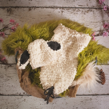 Loom Knit Newborn Cocoon Pattern, Sheep Lamb Cocoon and Hat Set, Loom Knitting PDF PATTERN.