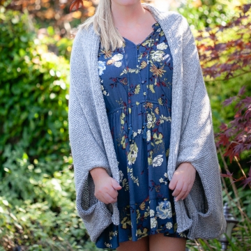 Loom Knit Shrug Style Cardigan Pattern. Oversized fit, Warm Winter Sweater. PDF PATTERN Download.