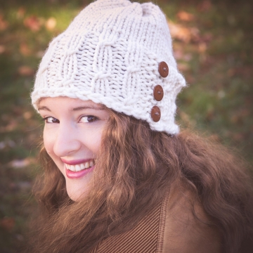 Loom Knit Hat Pattern, Meadowlands Staggered Cable Hat PATTERN, Bulky Hat Pattern, PDF Download.