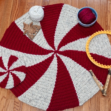 Loom Knit Rug PATTERN. Starlight, Peppermint, Pinwheel Color Design. 3 sizes, Large Rug, Table Pad and Coaster. PDF Digital Download PATTERN Loom Knit Rug PATTERN. Starlight, Peppermint, Pinwheel Color Design. 3 sizes, Large Rug, Table Pad and Coaster. PDF Digital Download PATTERN