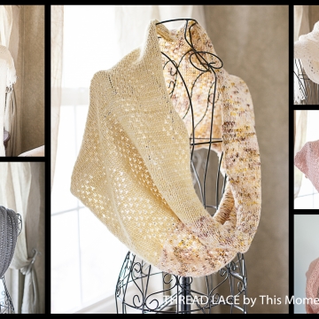 Loom Knit Lace Shawl, Snood, Cowl, Scarf, Table Runner Pattern Collection. 4 designs, for 20+ projects! 1 PDF Pattern e-book.