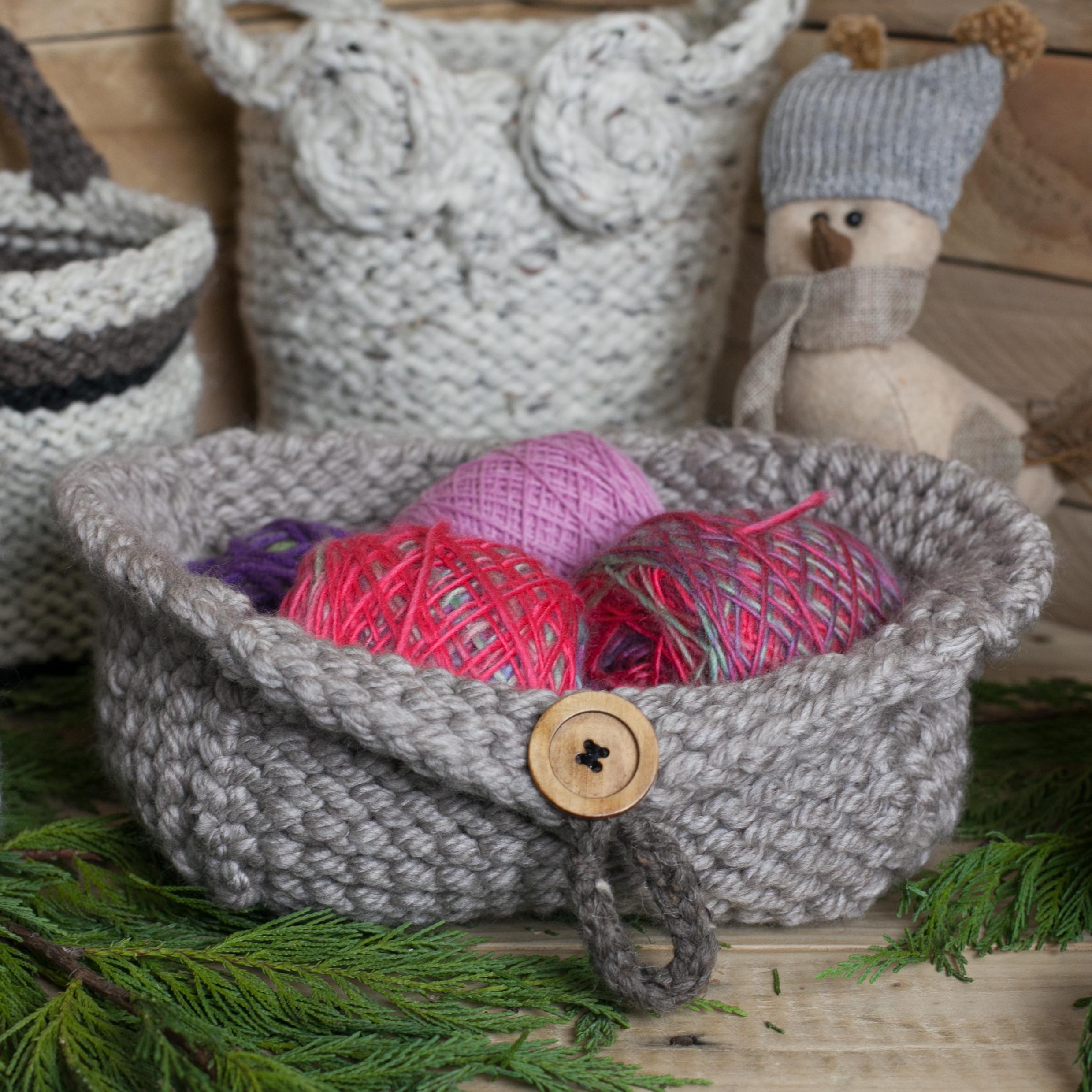 Loom Knit Basket PATTERNS, 4 Patterns Included. This Moment is Good