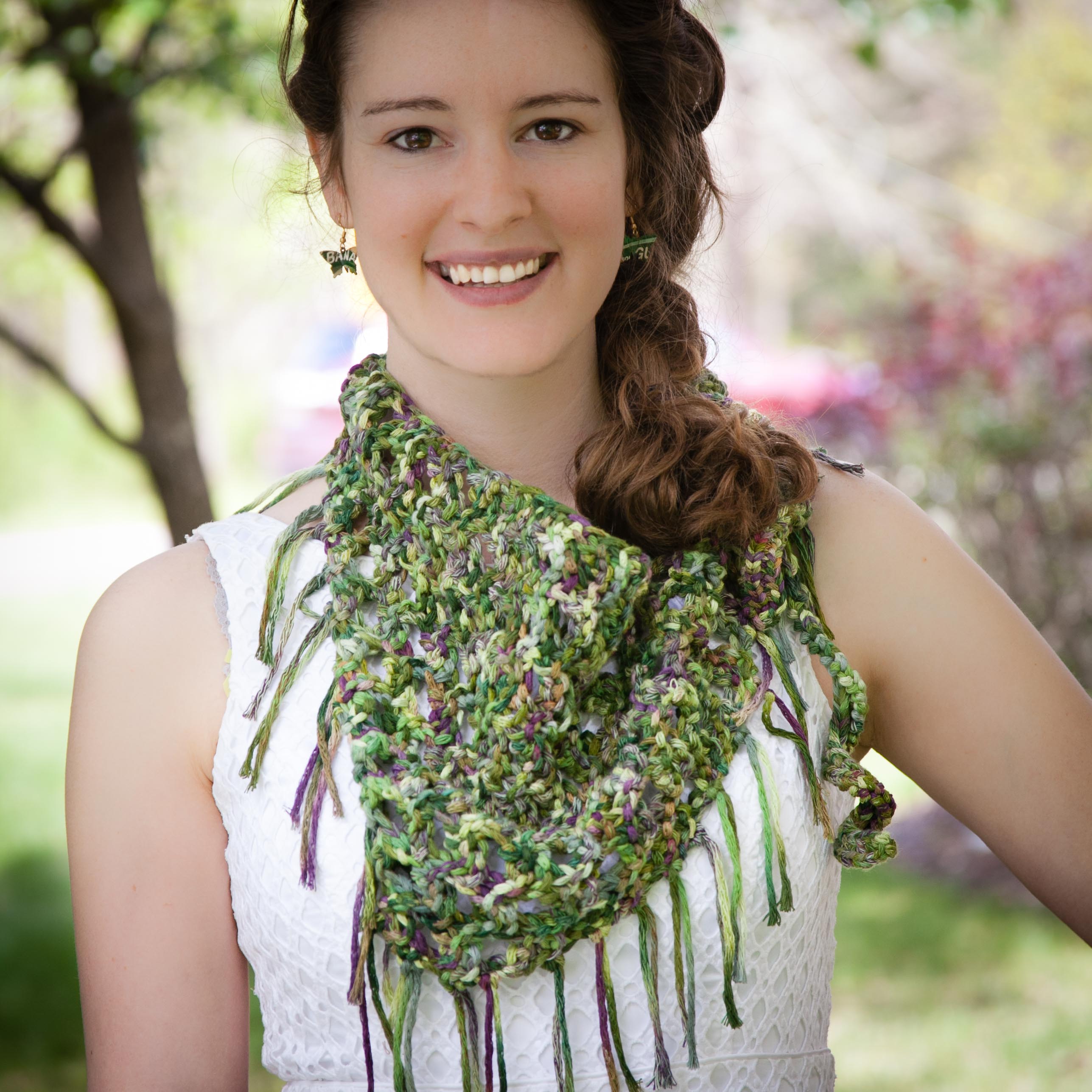 Loom knit sarong pattern, loom knit bandanna scarf pattern, loom